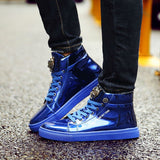 DIAMOND EXCLUSIVE HIGH TOP METALLIC SNEAKERS