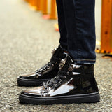 DIAMOND EXCLUSIVE HIGH TOP METALLIC SNEAKERS