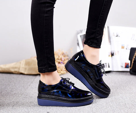 NGOUX PLATFORM METALLIC SNEAKERS