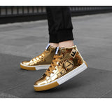 ARLENE HIGH TOP METALLIC SNEAKERS