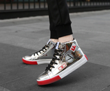 ARLENE HIGH TOP METALLIC SNEAKERS
