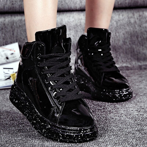 ONERY HI-TOP METALLIC SNEAKERS