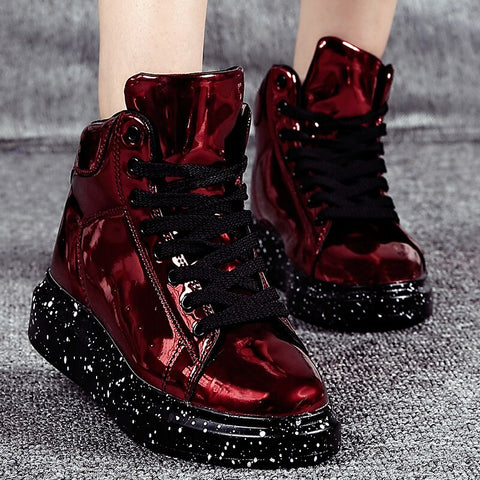 ONERY HI-TOP METALLIC SNEAKERS