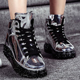 ONERY HI-TOP METALLIC SNEAKERS
