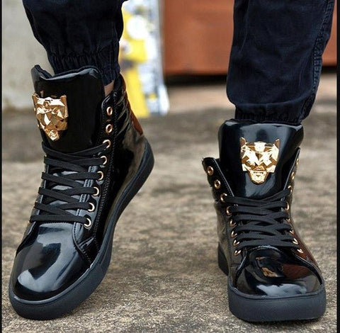 MAGNAT HIGH TOP METALLIC SNEAKERS