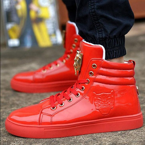 MAGNAT HIGH TOP METALLIC SNEAKERS