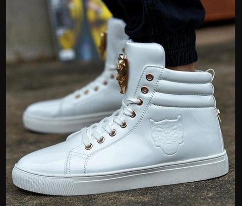 MAGNAT HIGH TOP METALLIC SNEAKERS