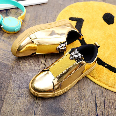 DIAMOND DELUXE SLIP-ON METALLIC SNEAKERS