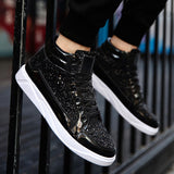 VALSTONE HIGHT TOP METALLIC SNEAKERS