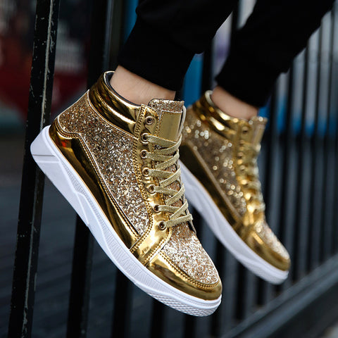 VALSTONE HIGHT TOP METALLIC SNEAKERS