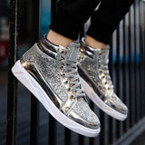 VALSTONE HIGHT TOP METALLIC SNEAKERS