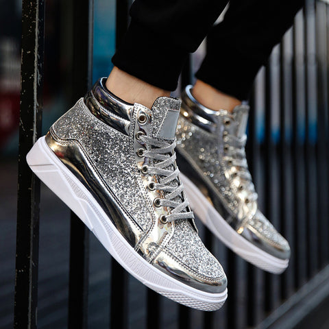 VALSTONE HIGHT TOP METALLIC SNEAKERS