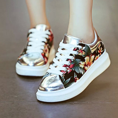 EVER FLOWER METALLIC SNEAKERS