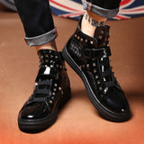 CHEEN MARTIN HIGH TOP METALLIC SNEAKERS